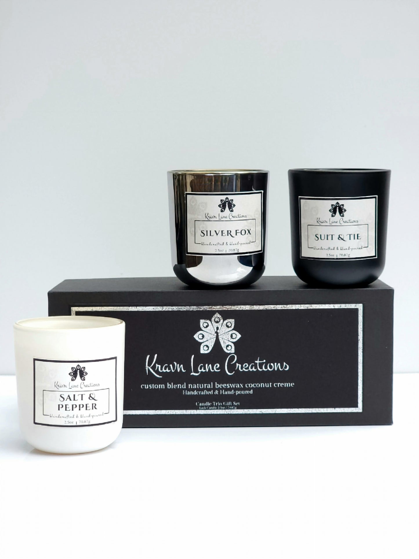 "His Essence" candle trio gift set